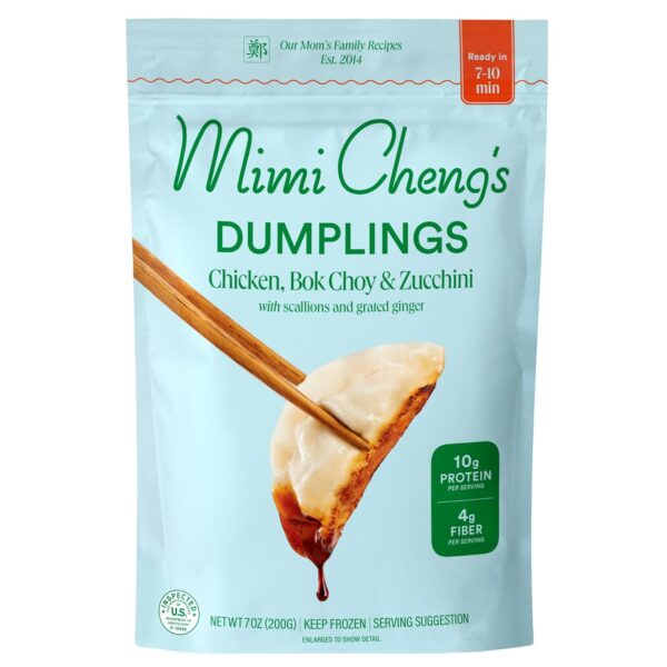 Mimi Cheng's, Dumplings Chicken Bok Choy And Zucchini, 7 Ounce