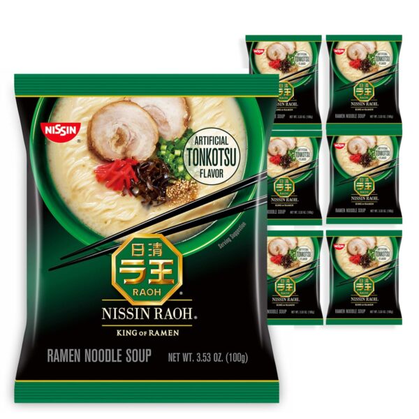 Nissin RAOH Ramen Noodle Soup, Tonkotsu, 3.53 Ounce (Pack of 6)