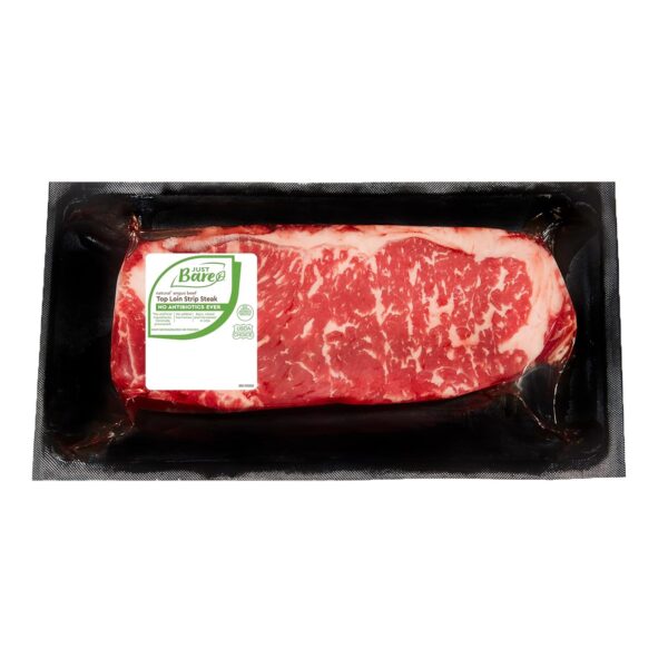 Just Bare, Angus Beef Top Loin Strip Steak, USDA Choice, No Antibiotics Ever